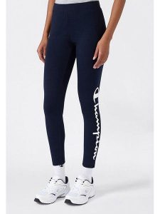 Champion Legginsy w kolorze granatowym rozmiar: M. Niebieskie legginsy Champion, bez wzorów, z podwyższonym stanem. Za 92,42 zł.