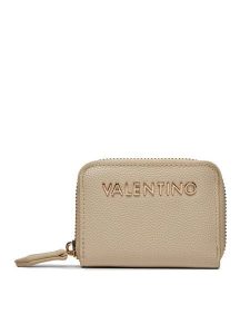 Valentino Portfel Divina VPS1R4139G Beżowy. Brązowe portfele Valentino, bez wzorów, ze skóry. Za 119,99 zł.