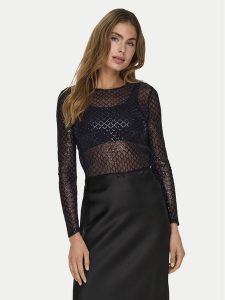 JDY Bluzka Hubby 15336986 Czarny Regular Fit. Czarne bluzki JDY, xs, bez wzorów, z syntetyku, bez kołnierzyka, bez ramiączek. Za 69,99 zł.