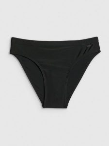 4F Dół od bikini damski - czarny S. Czarne bikini 4f, bez wzorów, z materiału. Za 59,99 zł.