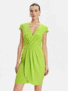 Rinascimento Sukienka koktajlowa CFC0117720003 Zielony Regular Fit. Zielone kombinezony Rinascimento, xl, bez wzorów, z syntetyku, wizytowe, bez kołnierzyka, bez ramiączek. Za 269,99 zł.