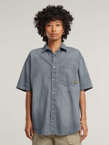 G-Star Koszula dżinsowa w kolorze niebieskim rozmiar: M. Niebieskie koszule G-Star, m, bez wzorów, z bawełny, bez kołnierzyka, bez ramiączek. Za 195,99 zł.