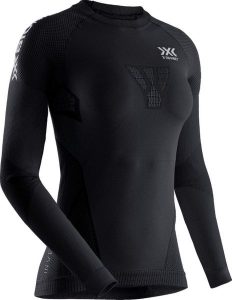 Koszulka damska termoaktywna z długim rękawem X-BIONIC INVENT 4.0. Czarne koszule nocne X BIONIC, bez wzorów, z dzianiny, bez ramiączek. Za 375,15 zł.