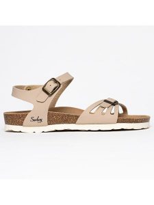 Sunbay Sandały "Althea" w kolorze jasnobrązowym rozmiar: 37. Brązowe sandały Sunbay, bez wzorów, z materiału, z otwartym noskiem, bez obcasa, bez zapięcia. Za 144,24 zł.