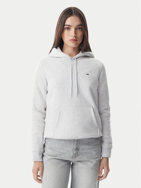 Tommy Jeans Bluza Flag DW0DW19958 Szary jasny Regular Fit. Szare bluzy Tommy Jeans, m, bez wzorów, z bawełny, bez kaptura. Za 296,99 zł.
