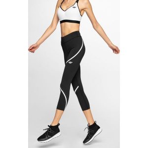 Legginsy do biegania damskie SPDF100 - głęboka czerń. Legginsy marki 4f. Za 149,99 zł.