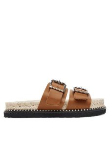 Castañer Espadryle Ter/261 025673 Brązowy. Brązowe espadryle Castañer, bez wzorów, ze skóry, bez obcasa. Za 539,99 zł.
