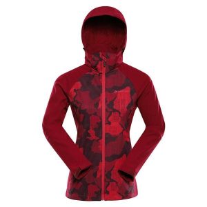 Kurtka damska softshell Alpine Pro Hoora. Czerwone kurtki Alpine Pro, bez wzorów, z softshellu, bez kaptura. W wyprzedaży za 379,00 zł.