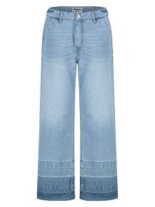 Sublevel Dżinsy - Comfort fit - w kolorze błękitnym rozmiar: XS. Niebieskie jeansy Sublevel, z aplikacjami, z bawełny, z podwyższonym stanem. Za 126,99 zł.