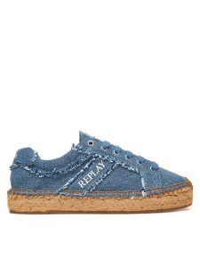 REPLAY Espadryle GWF22 .000.C0088T Niebieski. Niebieskie espadryle Replay, bez wzorów, z materiału, bez obcasa. Za 309,99 zł.