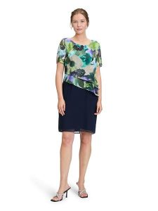 Vera Mont Sukienka w kolorze oliwkowo-granatowym rozmiar: 40. Brązowe sukienki Vera Mont, na co dzień, bez wzorów, bez kołnierzyka, bez ramiączek, mini, proste. Za 304,99 zł.