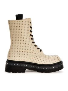 Guess Trapery Joya FL7JYA PEL10 Beżowy. Brązowe buty zimowe Guess, ze skóry, bez obcasa, bez zapięcia. Za 929,99 zł.