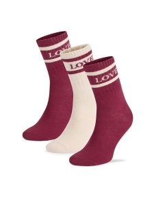 Fila Skarpety długie F3608-AW24 (3-pack) Różowy. Czerwone skarpetki Fila, bez wzorów, z bawełny. Za 34,99 zł.