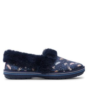 Kapcie Skechers. Niebieskie kapcie Skechers, bez wzorów. Za 199,99 zł.