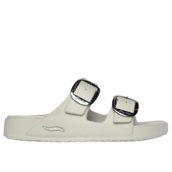 Klapki złota gwiazda damskie Skechers Arch Fit Cali Breeze. Brązowe klapki Skechers, bez wzorów, bez obcasa. Za 290,00 zł.