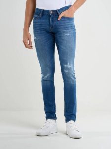 Jeansy męskie skinny z przetarciami niebieskie Deric 368. Niebieskie rurki Big Star, z denimu. W wyprzedaży za 249,99 zł.