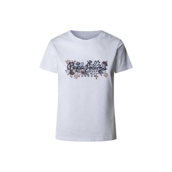 Koszulka damska Pepe Jeans Rosalind. Białe bluzki Pepe Jeans, bez wzorów, z jeansu, bez ramiączek. Za 136,00 zł.