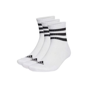 Skarpety adidas 3-Stripes Cushioned Sportswear Mid-Cut Socks 3P. Białe skarpetki ADIDAS, bez wzorów. Za 49,00 zł.