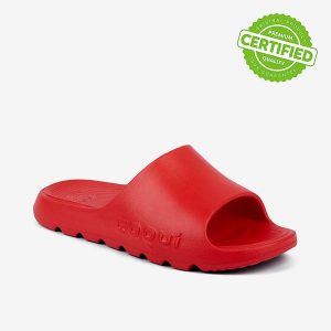 Klapki damskie Coqui Lou. Czerwone klapki Coqui, bez wzorów, bez obcasa. Za 121,99 zł.