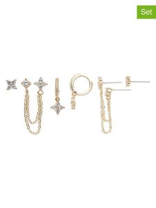 U.S. Polo Assn. Pozłacane kolczyki (3 szt.) z kryształami rozmiar: onesize. Żółte kolczyki U.S. Polo Assn., z kryształem, metalowe. Za 65,99 zł.