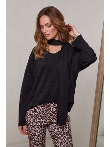 Joséfine Sweter "Mystere" w kolorze czarnym rozmiar: M. Czarne swetry oversize Joséfine, m, bez wzorów, bez ramiączek. Za 127,95 zł.