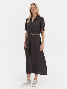 Roxy Sukienka koszulowa Island Escape Solid ERJWD03884 Szary Regular Fit. Szare kombinezony Roxy, s, bez wzorów, z wiskozy, bez kołnierzyka, bez ramiączek. Za 339,99 zł.