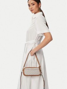 MICHAEL Michael Kors Torebka May 32T6GX5C1B Kremowy. Białe torebki klasyczne MICHAEL Michael Kors, bez wzorów, ze skóry, bez dodatków. Za 614,99 zł.