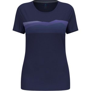 Koszulka damska Odlo F-DRY RIDGELINE T-shirt crew neck s/s. Szare koszule nocne ODLO, bez wzorów, bez ramiączek. Za 269,99 zł.