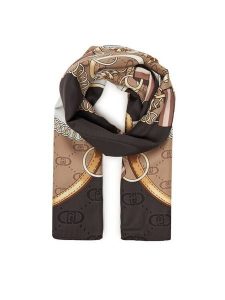 Liu Jo Chusta Foulard Flower Met 2F5078 T0300 Beżowy. Brązowe rękawiczki Liu Jo, bez wzorów, z materiału. Za 219,99 zł.