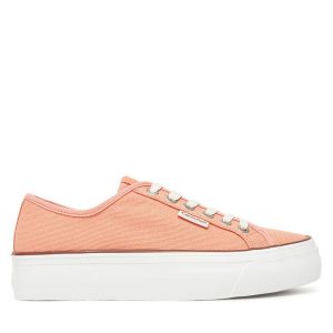Tenisówki Calvin Klein Jeans. Brązowe trampki Calvin Klein Jeans, bez wzorów, z jeansu, bez zapięcia. Za 219,99 zł.
