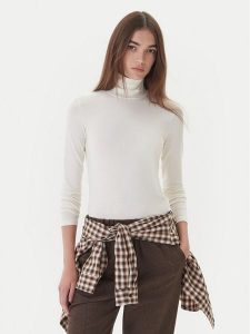 Weekend Max Mara Golf Multif 2525946022 Écru Slim Fit. Golfy Weekend Max Mara, bez wzorów, z wiskozy. Za 359,99 zł.