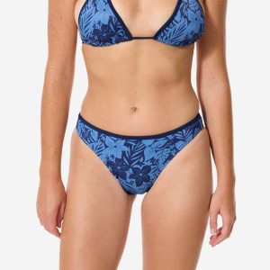 Dół kostiumu kąpielowego damski Decathlon Nina Borneo. Niebieskie bikini DECATHLON, bez wzorów. Za 29,99 zł.