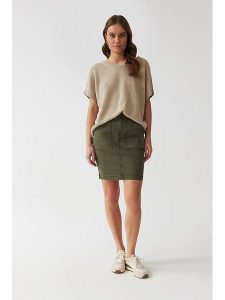 TATUUM Spódnica dżinsowa "Merana" w kolorze khaki rozmiar: 40. Brązowe spódnice Tatuum, na co dzień, bez wzorów, z bawełny, mini. Za 136,13 zł.