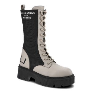 Beżowe Botki Armodo Damskie Stylowe Buty Skórzane. Brązowe botki Armodo, na zimę, bez wzorów, z futra, przed kolano, bez obcasa, bez zapięcia. Za 379,00 zł.