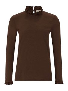 Rich & Royal Koszulka w kolorze ciemnobrązowym rozmiar: XL. Brązowe bluzki Rich & Royal, xl, bez wzorów, z bawełny, bez kołnierzyka, bez ramiączek. Za 100,95 zł.