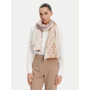 Chusta Guess. Brązowe apaszki i chusty Guess, z aplikacjami. Za 289,99 zł.