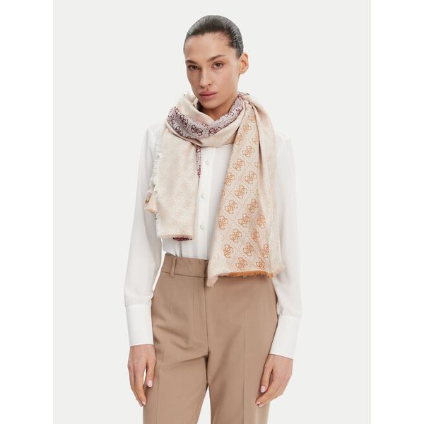 Chusta Guess. Brązowe apaszki i chusty Guess, z aplikacjami. Za 289,99 zł.