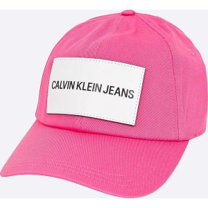 Calvin Klein Jeans - Czapka. Różowe czapki marki Calvin Klein Jeans, z bawełny. W wyprzedaży za 99,90 zł.