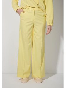 More & More Spodnie w kolorze żółtym rozmiar: 38. Żółte spodnie z wysokim stanem More & More, bez wzorów, z materiału, z podwyższonym stanem. Za 165,99 zł.