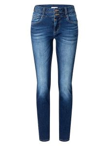 Timezone Dżinsy "Enya" - Slim fit - w kolorze niebieskim rozmiar: W28/L30. Niebieskie jeansy Timezone, bez wzorów, z podwyższonym stanem. Za 223,46 zł.