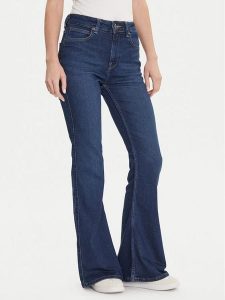 Lee Jeansy Breese 112354456 Granatowy Bootcut Fit. Niebieskie jeansy Lee, bez wzorów, z bawełny. Za 399,99 zł.