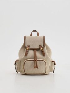 Żakardowy plecak - brązowy. Brązowe plecaki Reserved. Za 159,99 zł.