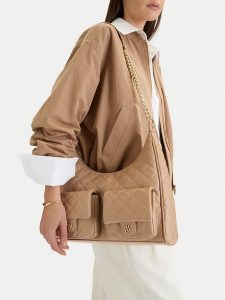 Badura Torebka EO-HAI-LDA8610 Beżowy. Brązowe torebki klasyczne Badura, bez wzorów, z materiału, bez dodatków. Za 279,99 zł.