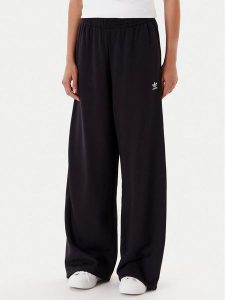 Adidas Spodnie dresowe Essentials JW2812 Czarny Wide Leg. Czarne spodnie dresowe ADIDAS, l, bez wzorów, z bawełny. Za 189,99 zł.