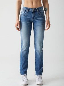 LTB Dżinsy "Vilma" - Slim fit - w kolorze niebieskim rozmiar: W25/L32. Niebieskie jeansy LTB, z aplikacjami, ze skóry. Za 65,85 zł.