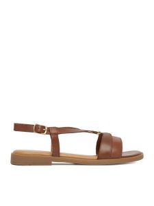 Lasocki Sandały CEO-WI16-FOXI-12 Brązowy. Brązowe sandały Lasocki, bez wzorów, ze skóry, bez obcasa, na płaskiej podeszwie, bez zapięcia. Za 149,99 zł.