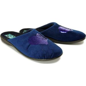 ADANEX SAL10 SARA 25673 GR/CZ granat/czarny, kapcie damskie. Niebieskie kapcie Adanex, bez wzorów. Za 41,99 zł.