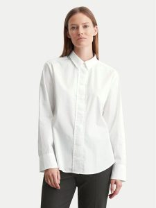 Marc O'Polo Koszula 408 0901 42453 Biały Regular Fit. Białe koszule Marc O'Polo, bez wzorów, z bawełny, bez kołnierzyka, bez ramiączek. Za 239,99 zł.