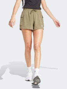 Adidas Szorty dresowe w kolorze khaki rozmiar: L. Brązowe szorty ADIDAS, bez wzorów, z dresówki. Za 92,42 zł.