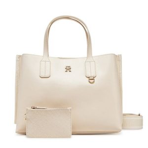 Torebka Tommy Hilfiger. Brązowe torebki klasyczne TOMMY HILFIGER, bez wzorów, bez dodatków. Za 419,99 zł.
